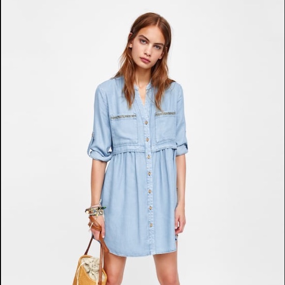 Zara Dresses & Skirts - ZARA denim mini dress size S (Brand New) Zara Dresses & Skirts - ZARA denim mini dress size S (Brand New)